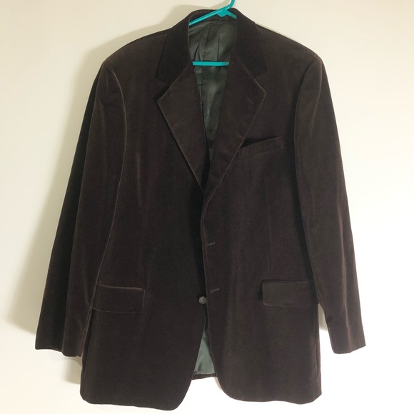 Barneys New York, Perry Ellis brown velvet blazer - Picture 2 of 9